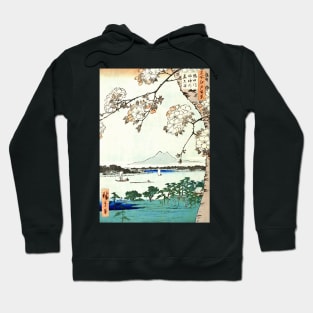 Japanese landscape art Sumida River Japanese art Hoodie